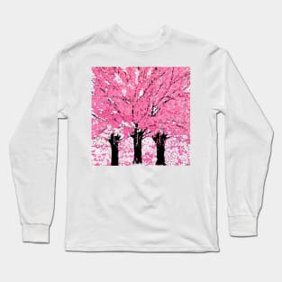 Trees Are Pink Oil Painting Long Sleeve T-Shirt
